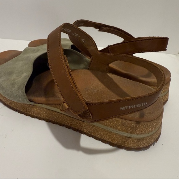 🔥 Mephisto Women’s Slingback Sandals Sage Nubuck Size 10 EU 40 Comfort Cork Sole - Picture 5 of 7